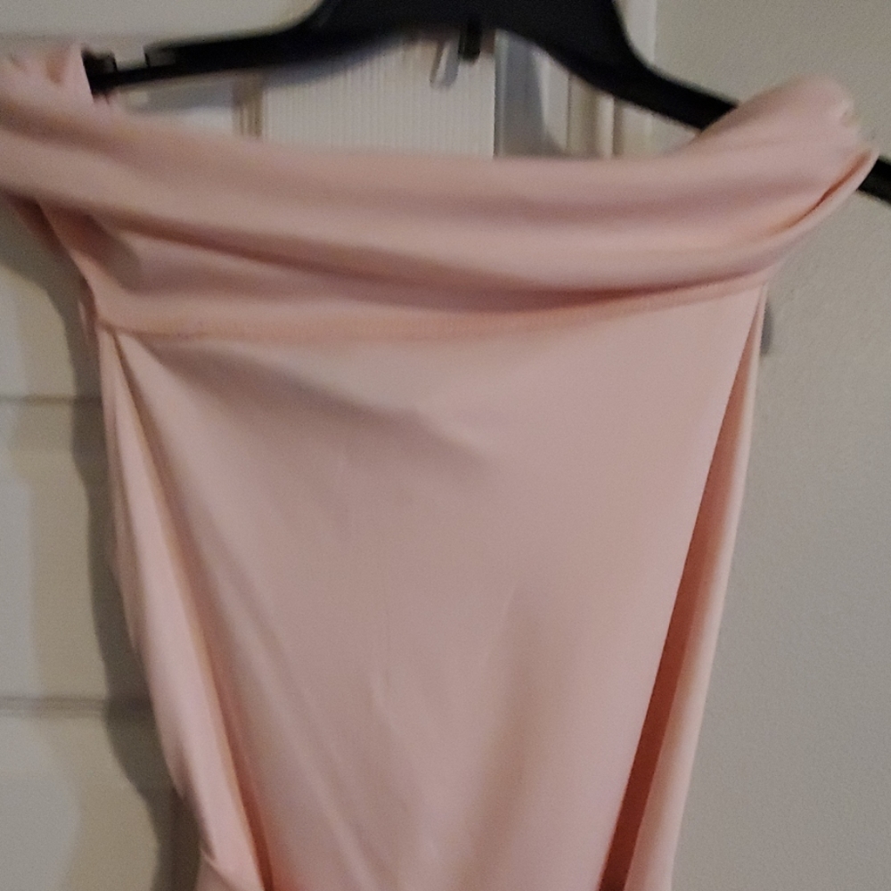 pink dress wedding